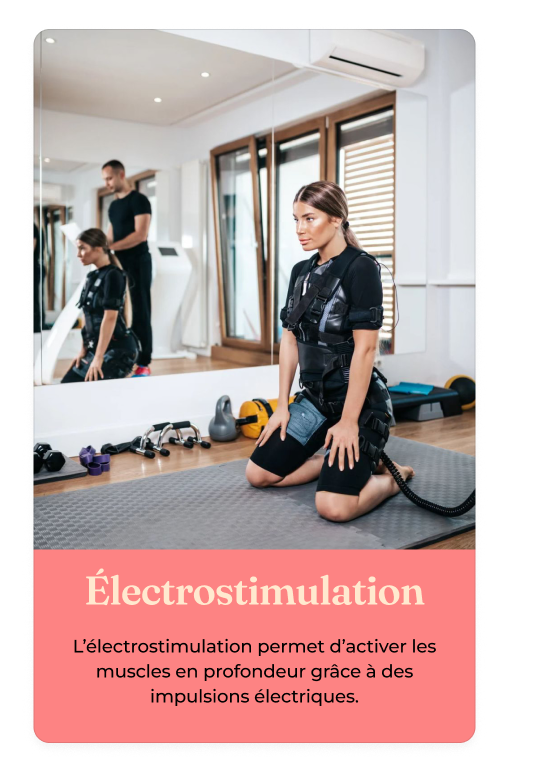 Photo exemple d'un cours d'électrostimulation